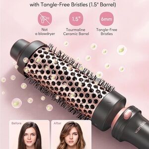 Pink Hair Brush with Tangle-Free Bristles